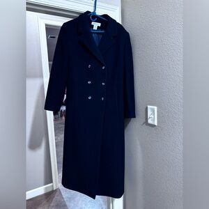 Preston & York Elegant Black Double-Breasted Women's Coat